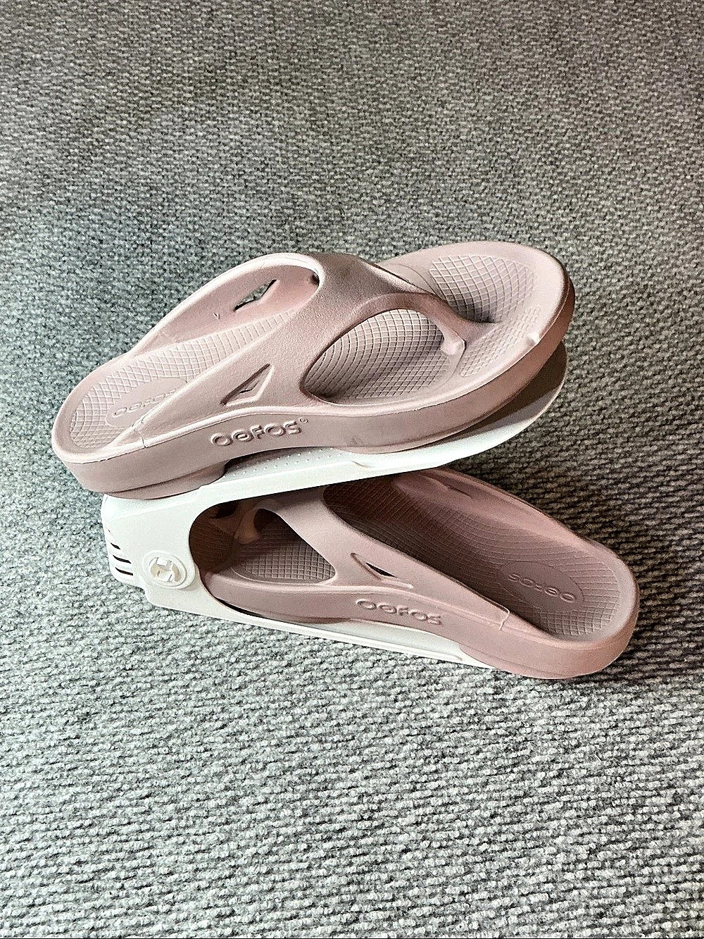 OOFOS OOahh Sport Flex Slide Sandals Pink US 6